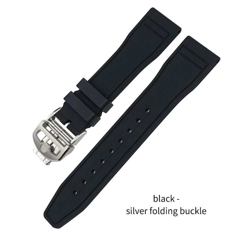 Cinturino per orologio in caucciù fluorurato naturale impermeabile di alta qualità per IWC Big Pilot's TOP GUN 20 mm 21 mm 22 mm FKM