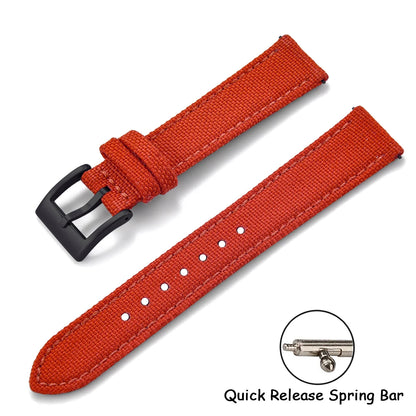 Per Cordura vela cinturino in pelle 18/20/22mm vela cinturini in nylon a sgancio rapido cintura in pelle per Omega Seiko