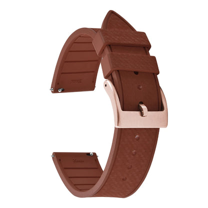 20MM 22MM supprime des bracelets de montre en caoutchouc fluoroélastomère/FKM mosaïque pour hommes femmes-bracelet de Sport étanche de remplacement à dégagement rapide