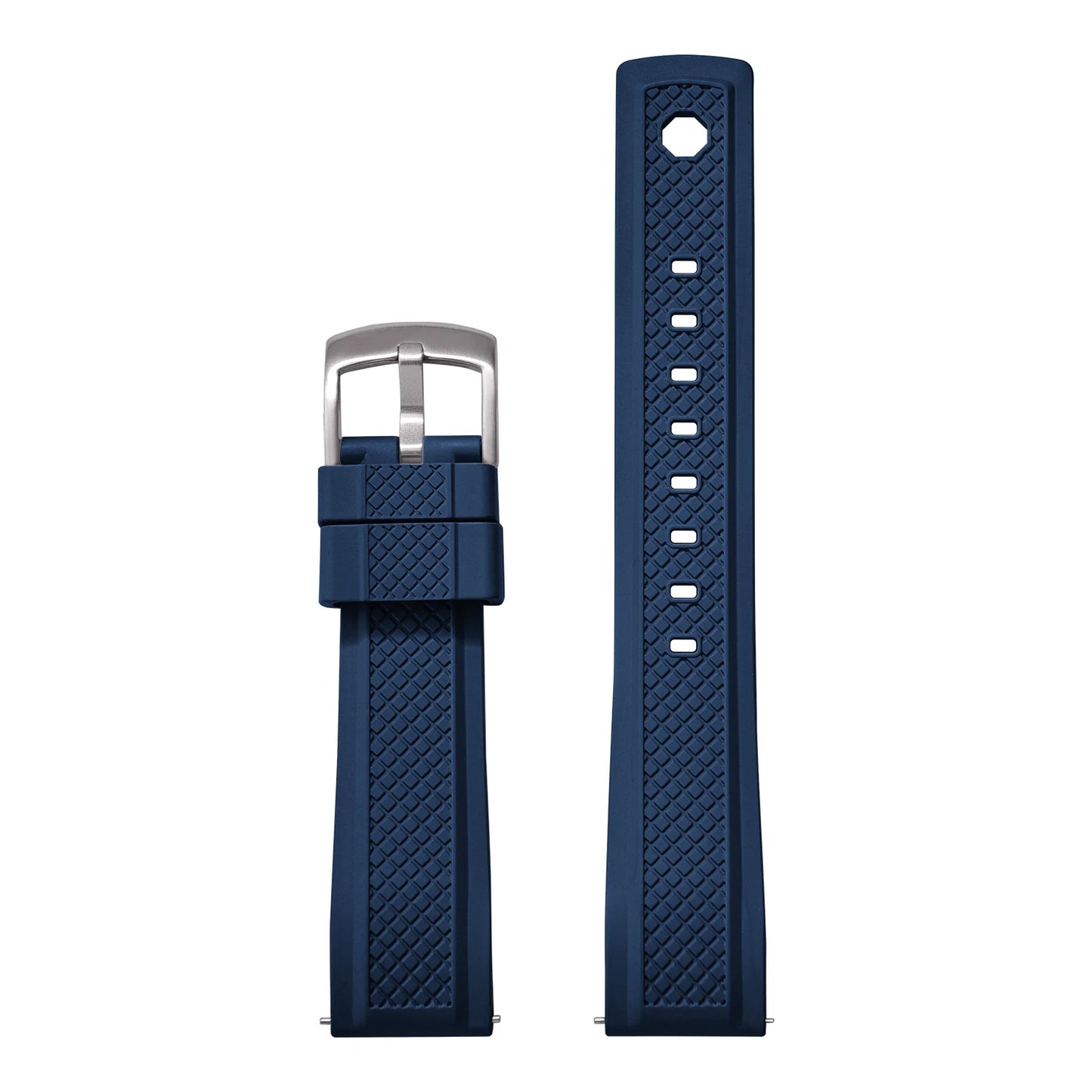 Premium FKM Rubber Watch Band 20mm 22mm with Quick Release Sliding Keeper Strap Waterproof Sport FKM Rubber Watch Straps