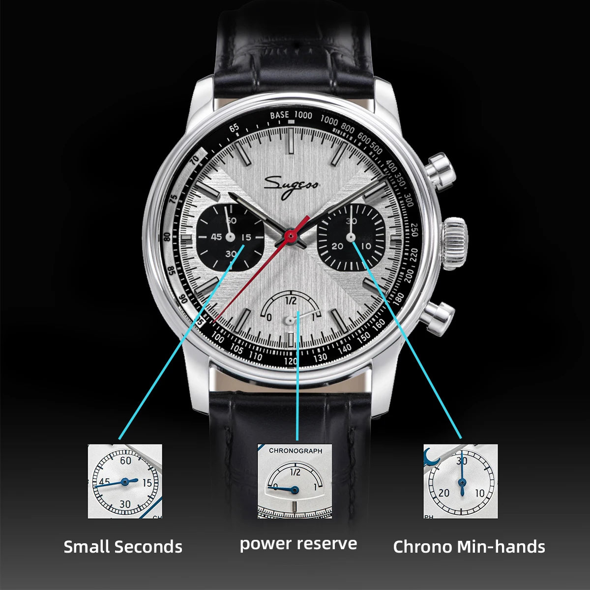 Reloj de carreras Sugess para hombre ST1906 – Cronógrafo automático