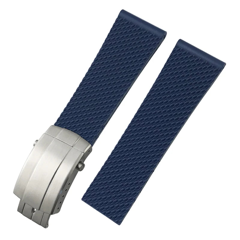 Ремешок для часов из мягкого натурального каучука и силикона, для Breitling, Tudor, Longines, Seiko, 20 мм, 21 мм, 22 мм, 23 мм, 24 мм