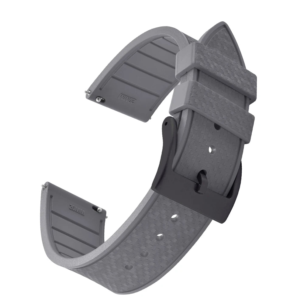 FKM Mosaic Rubber Watch Strap, 20mm 22mm, Quick Release, for Sport Diver, for Rolex Seiko Omega Cartier, Universal Belt