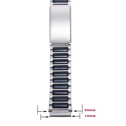 18mm Steel/Resin Composite Watch Strap for TIMEX Q Casio