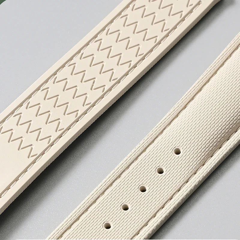 Bracelet montre en caoutchouc florocarbone - avec ou sans Surpiqures / Rapide / Déployante