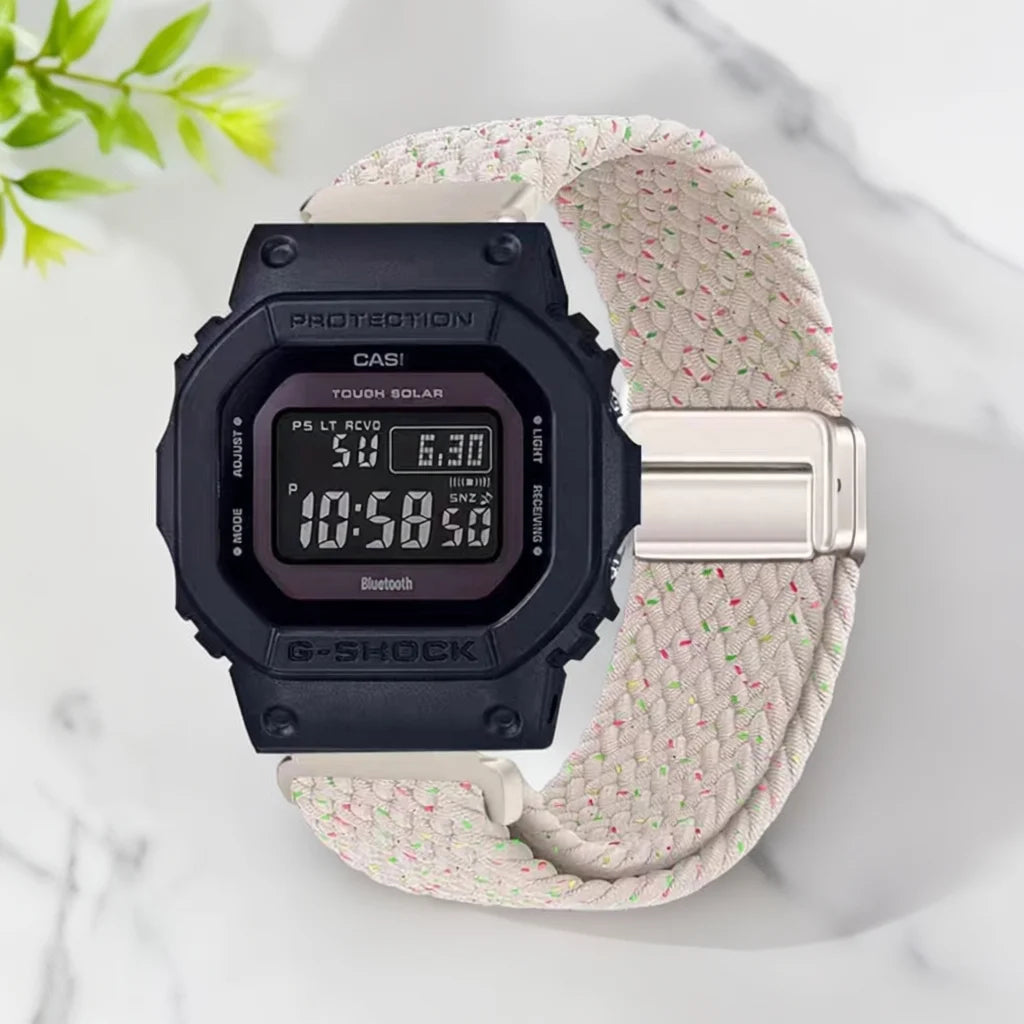 Bracelet en nylon de 18 mm pour montre Casio Small Square AE1200/1300/F91W/W218/F108, boucle magnétique élastique