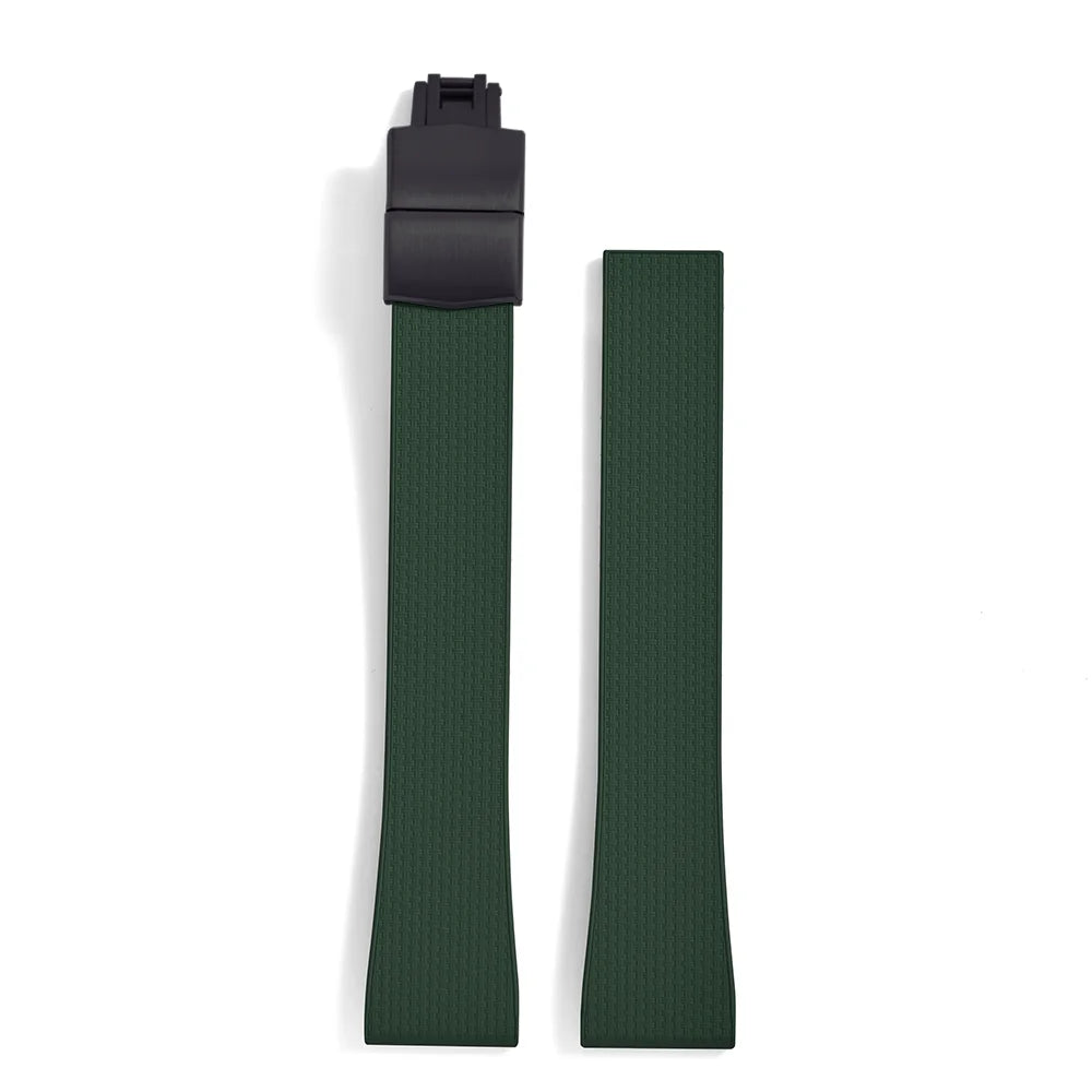 Original Stripess CTS FKM 20mm rubber watch strap for d-elug FKM CTS quick release watch strap silver butterfly buckle cut to size