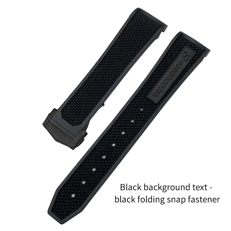 Soft Rubber and Silicone Watch Strap, 19mm 21mm 20mm 18mm, for Omega Speedmaster Seamaster 300 Sport Watch, Black and Blue Bracelets