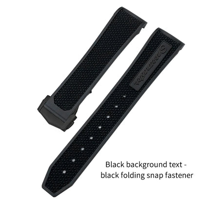 Soft Rubber and Silicone Watch Strap, 19mm 21mm 20mm 18mm, for Omega Speedmaster Seamaster 300 Sport Watch, Black and Blue Bracelets
