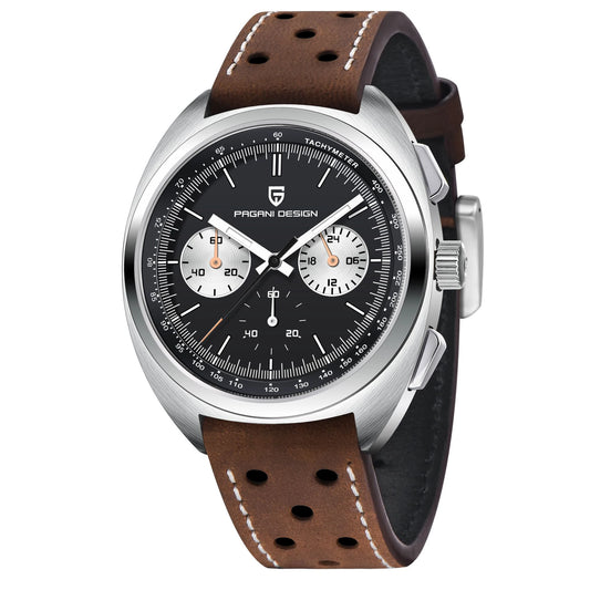 Orologio da uomo 39 mm Cronografo al quarzo - PAGANI DS Panda Dial VK63 Sapphire Sport