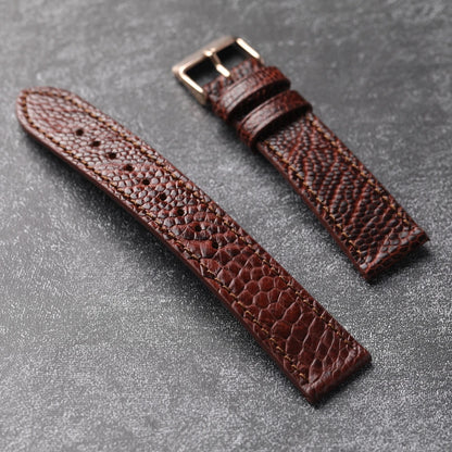 Handmade genuine high quality ostrich foot leather 18 19 20 21 22MM brown green genuine leather Vintage Strap for men Vintage