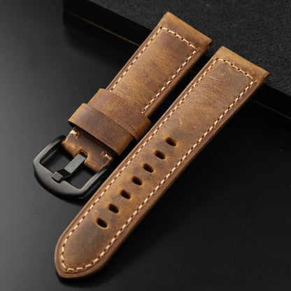 Italian Top Layer Cowhide Leather Strap Men's Retro Genuine Leather Watchband 20MM 22MM 24MM Compatible with PAM111 441