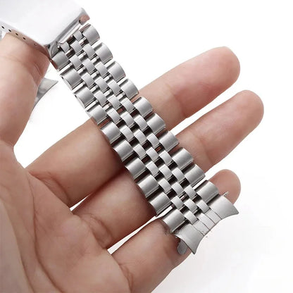 Bracciale per orologio Rolex DATEJUST in metallo massiccio, modello Jubilee Business, interamente in acciaio inossidabile, estremità curve, 18/19/22mm/20mm