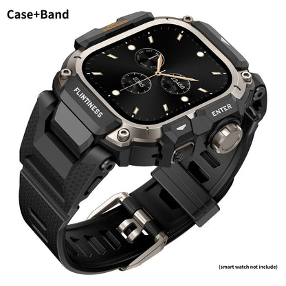 Kit de modification de luxe pour Apple Watch Ultra 3 49mm, bracelet en TPU, boîtier en acier inoxydable pour IWatch Ultra 2 1 49mm, Correa Refit Mod