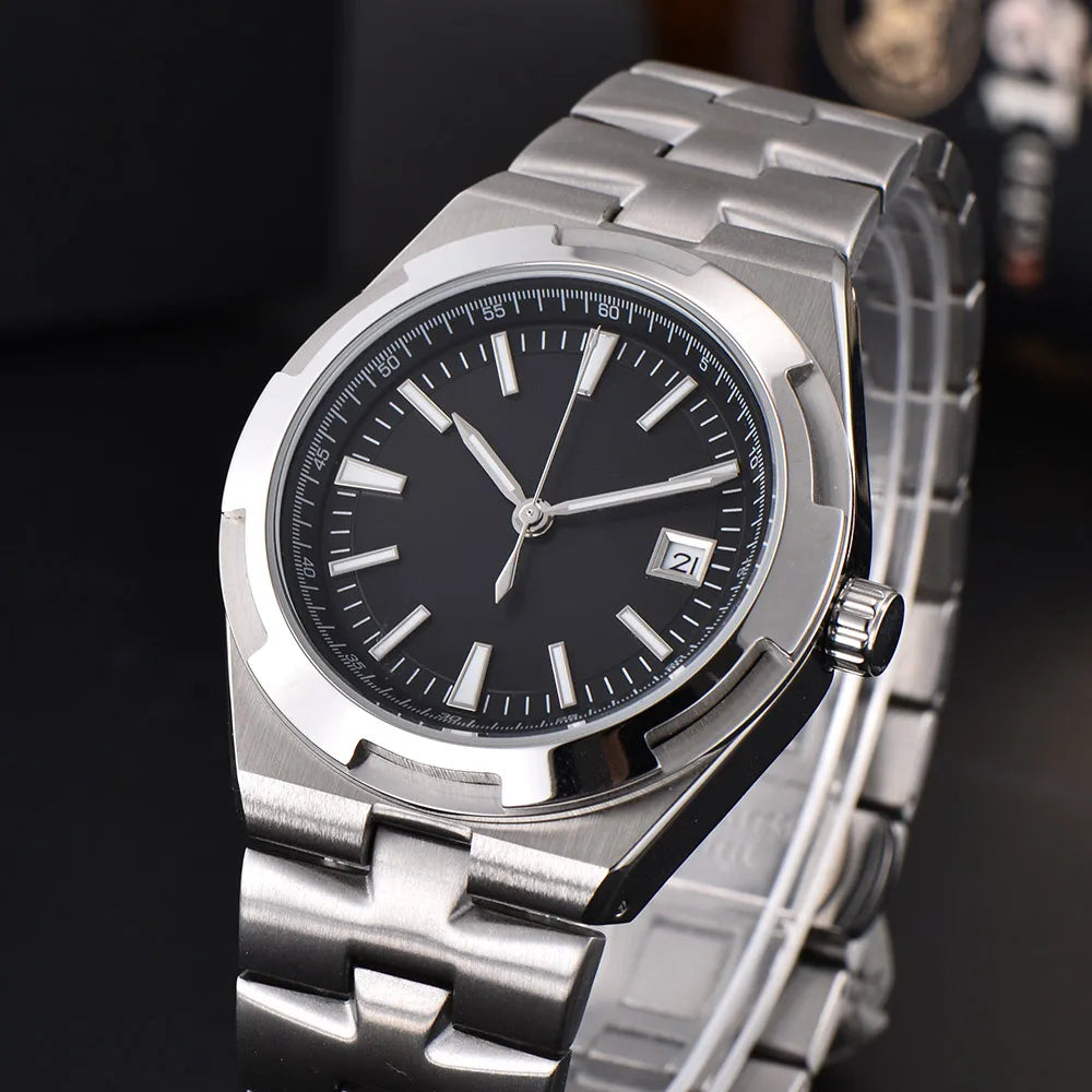 Men's 41mm NH35 watch with fully automatic movement, sapphire crystal, night light, waterproof, casual business watch