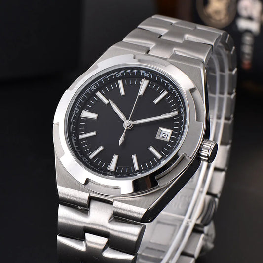 Orologio da uomo NH35 da 41 mm con movimento completamente automatico, vetro zaffiro, retroilluminazione, impermeabile, orologio casual da lavoro.