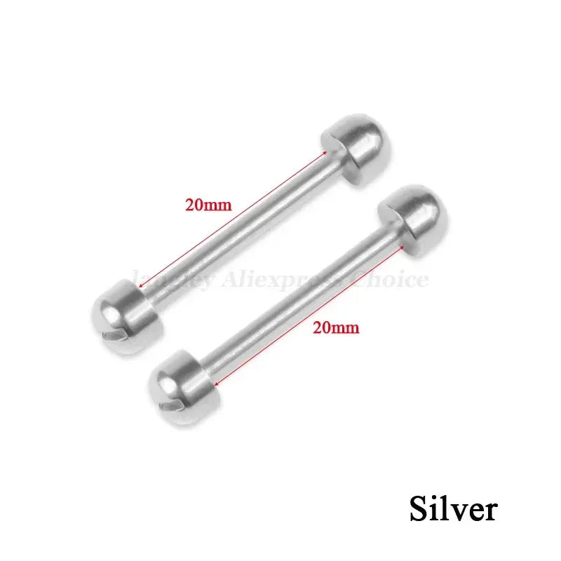 Kit de réparation de bracelet de montre en cuir, tube à vis, lien de tige LDPStem, 14mm, 16mm, 18mm, 20mm, 22mm, goupille de bracelet, 2 pièces, le plus récent