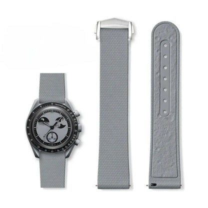 20mm Soft FKM Rubber Watch Strap, New, for Omega, Quick Release Bracelet for Seamaster, Waterproof Sports Watch Band
