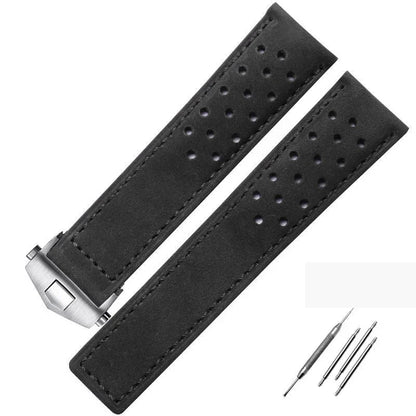 Bracelet en cuir véritable pour Tag Heuer Carrera Monaco Series, en cuir de vache givré, 20 22mm, bracelet universel, accessoires de montre