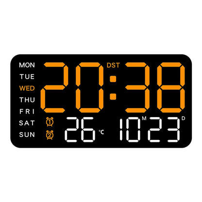 Horloge murale numérique à température, affichage LED, USB/batterie DST, grande Table, réveil pour salon, chambre à coucher, décorations de maison