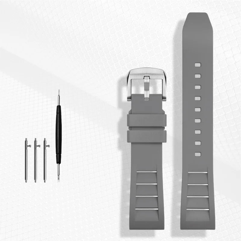 FKM bracelet de montre en caoutchouc fluoré 20mm 21mm 22mm 24mm pour breitling omega seiko casio mido bracelet de montre bracelet de montre de sport anti-poussière