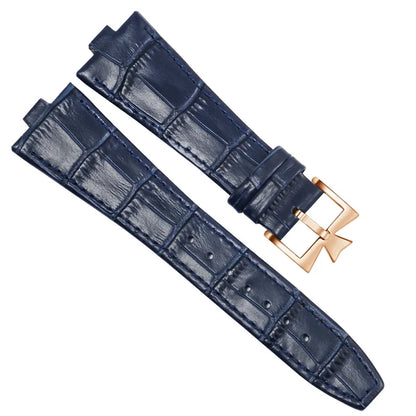 Echtleder-Uhrenarmband für Vacheron Constantin OVERSEAS, Serie 4500V 5500V P47040, Edelstahlstruktur, Herren-Uhrenarmband, 25x8