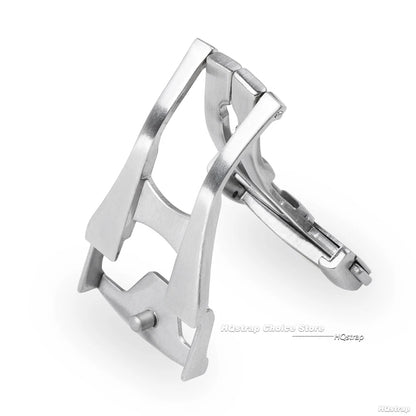 Folding watch buckle for Omega 16mm 18mm 20mm stainless steel deployment clasps for Seamaster matte polished watch strap button