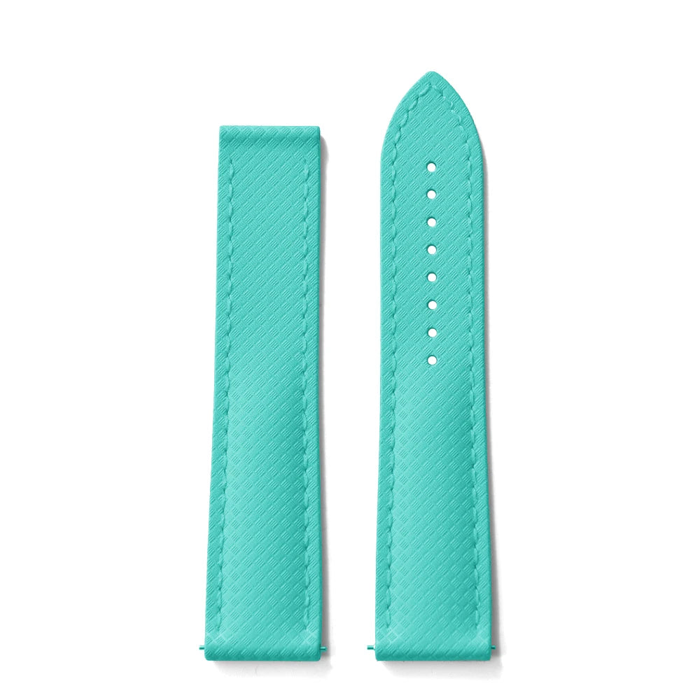 FKM Waterproof Rubber Watch Band Quick Release Deployment Clasp Straps 20mm 22mm Universal Watch Bracelet