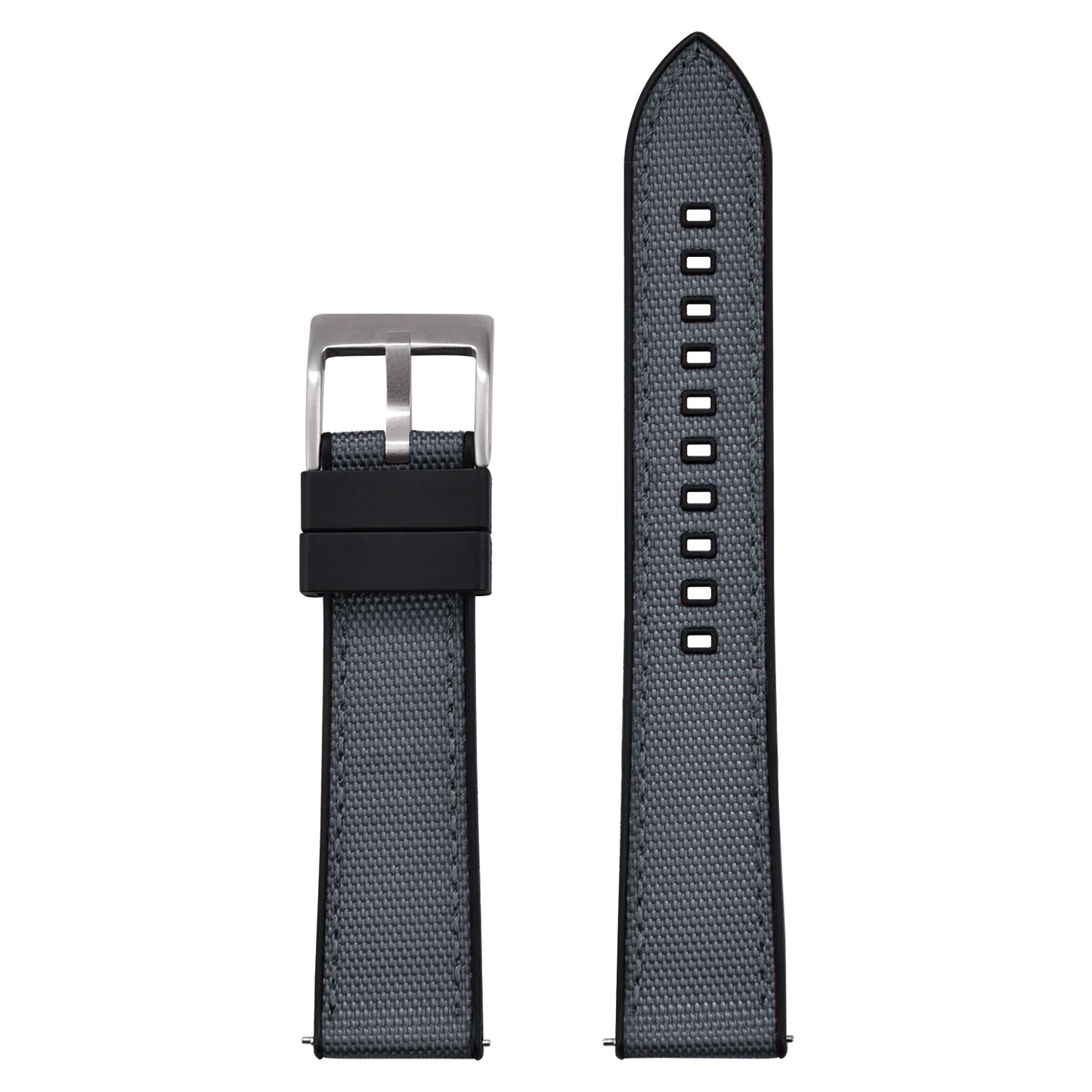 Bracelet de montre FKM en Nylon hybride de haute qualité 20mm 22mm bracelets de montre en caoutchouc fluoré en Nylon à dégagement rapide pour chaque marque montres de plongée