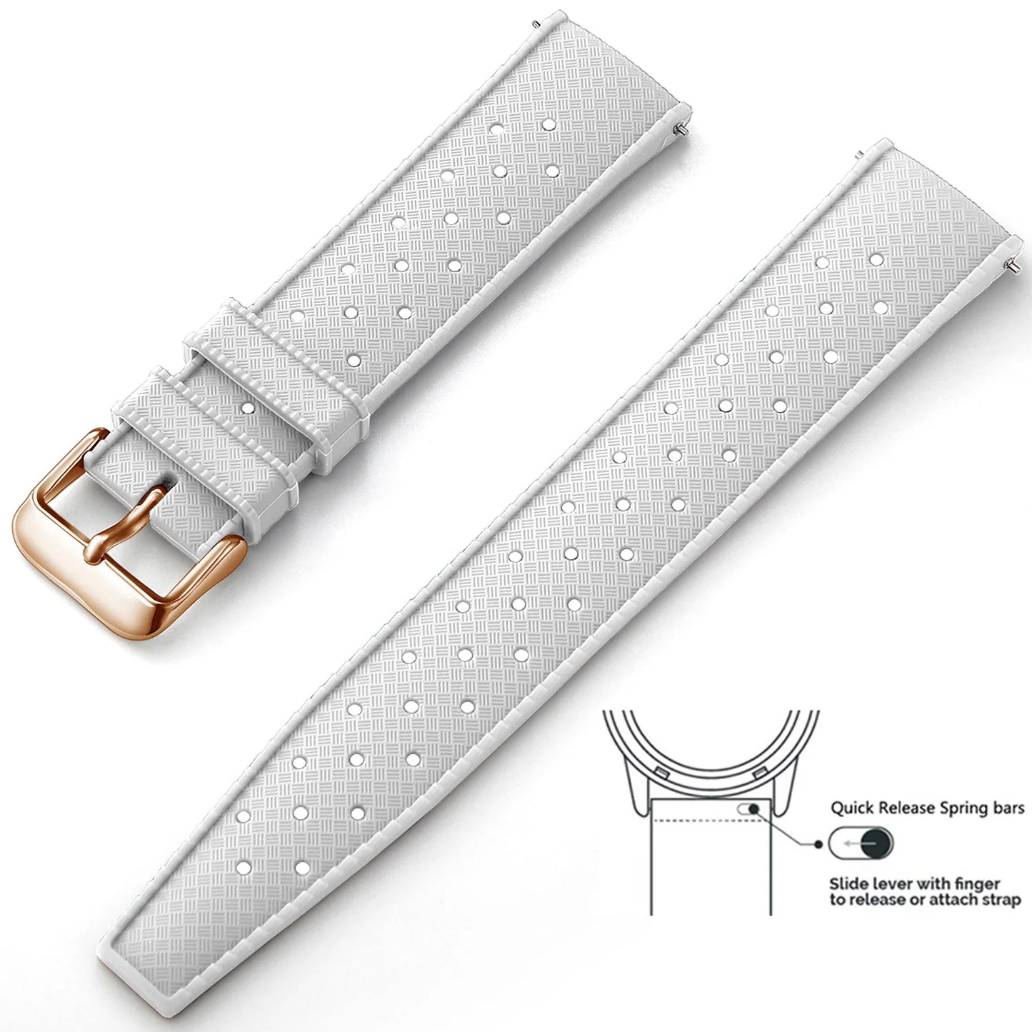 Bracelet de montre en Silicone Tropical bracelet de montre à dégagement rapide 18mm 20mm 22mm bracelet de montre intelligente Tropic en caoutchouc pour Oris Seiko Citizen