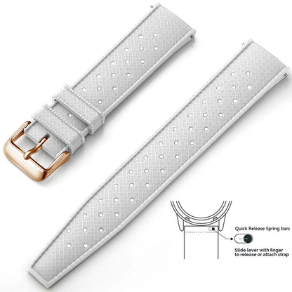 Bracelet de montre en Silicone Tropical bracelet de montre à dégagement rapide 18mm 20mm 22mm bracelet de montre intelligente Tropic en caoutchouc pour Oris Seiko Citizen