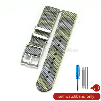 Bracelet en Nylon kaki bleu rouge 20 22mm, pour Tudor Black Bay Longines Seiko Citizen MIDO, résistant aux rides, facile à nettoyer