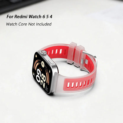 Bracelet de sport respirant et mignon pour Redmi Watch 6/5/4, bracelet en silicone transparent pour Xiaomi 8 9 Pro