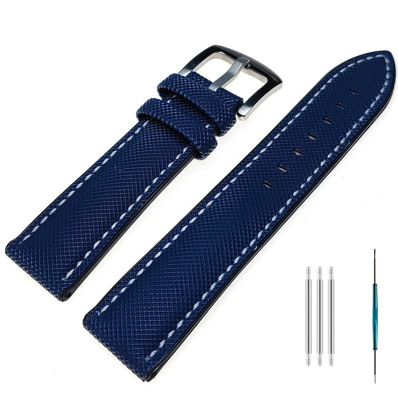 Nylon Fiber and Rubber Watch Strap - Universal