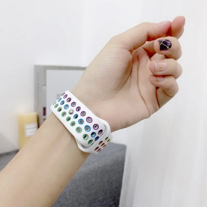Bracelet en Silicone pour bracelets de montre Apple 46mm 44mm 45mm 40mm 41mm 42mm, Bracelet de Sport Correa iWatch série 11 10 9 SE 8 7 6 5
