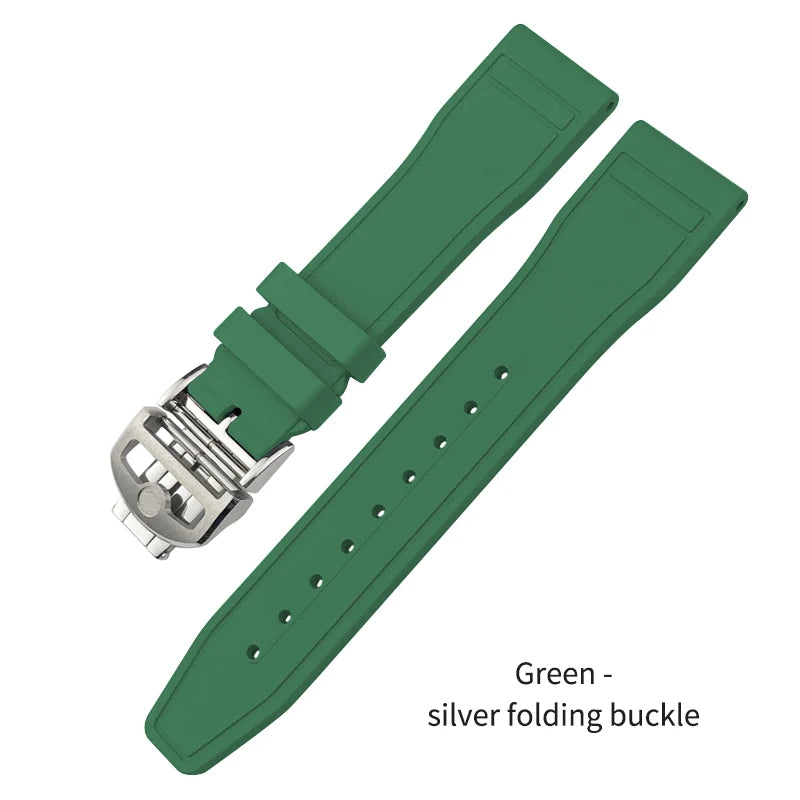 Cinturino per orologio in caucciù fluorurato naturale impermeabile di alta qualità per IWC Big Pilot's TOP GUN 20 mm 21 mm 22 mm FKM