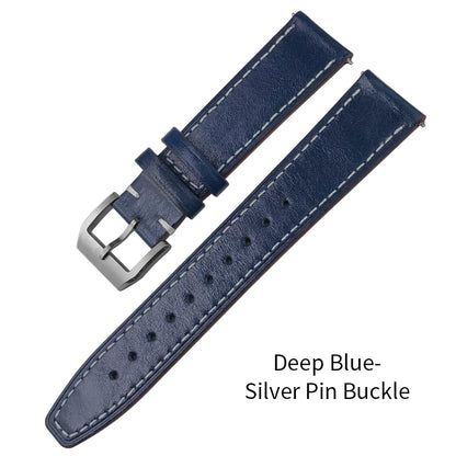 Bracelet de montre en cuir véritable pour hommes, à dégagement rapide, 19mm 20mm 21mm 22mm, pour IWC Portugieser Pilot montres Portofino, bracelet de montre en cuir de vache