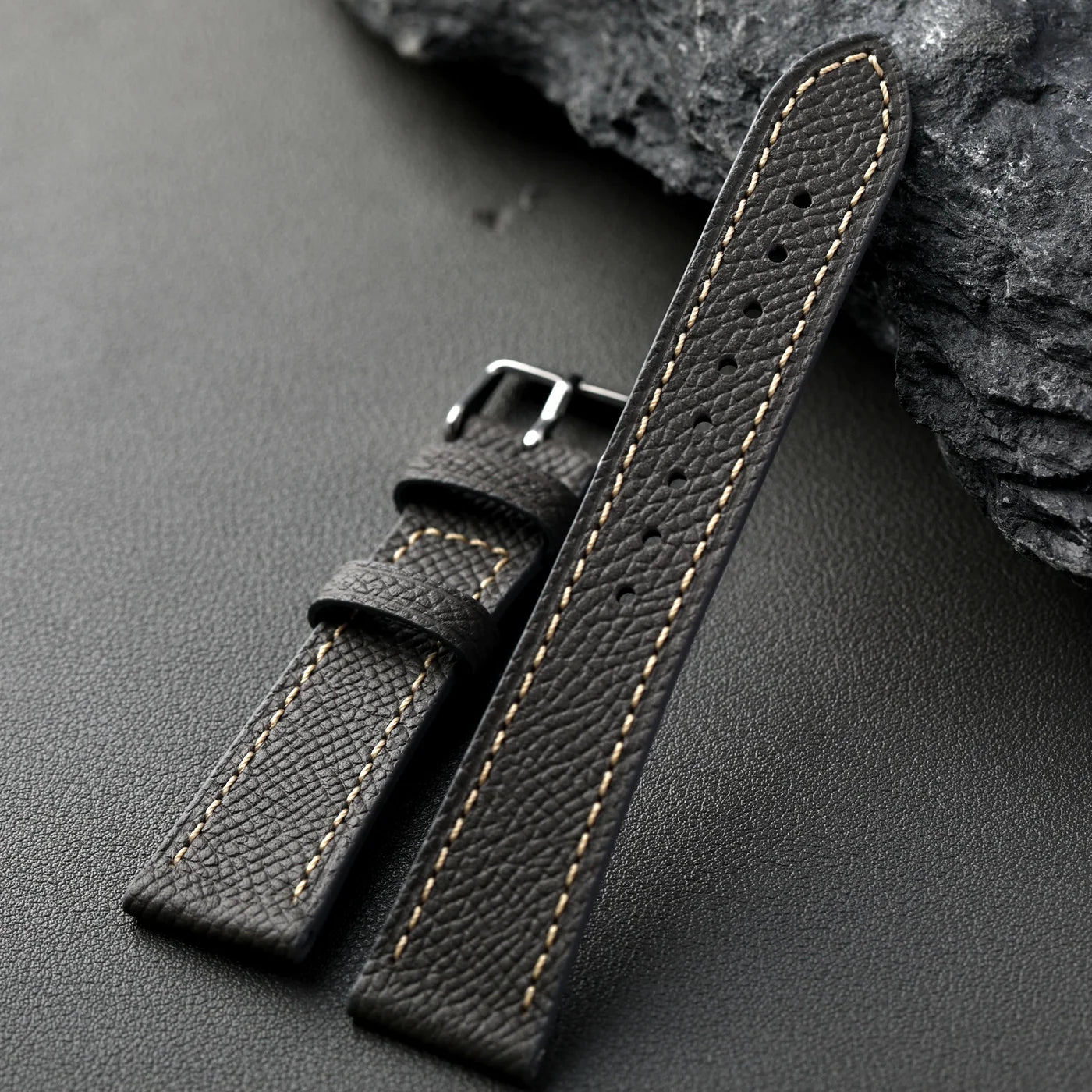 Cinturino in pelle con motivo a palmo fatto a mano, di alta gamma 18 19 20 21 22MM, cinturino morbido da uomo in pelle di vacchetta a strato superiore, cinturino per orologio in stile retrò