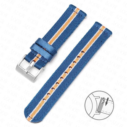 Bracelet en Nylon souple pour hommes et femmes, 18mm, 20mm, 22mm, 24mm, pour Omega Seamaster 007, toile à dégagement rapide, remplacement du bracelet de montre pour Seiko Casio