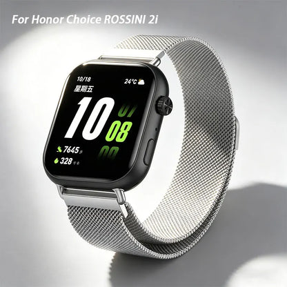 Milanese Stainless Steel Bracelet, Magnetic Metal Band for Honor Choice ROSSINI 2i, Mesh Strap, Watchband