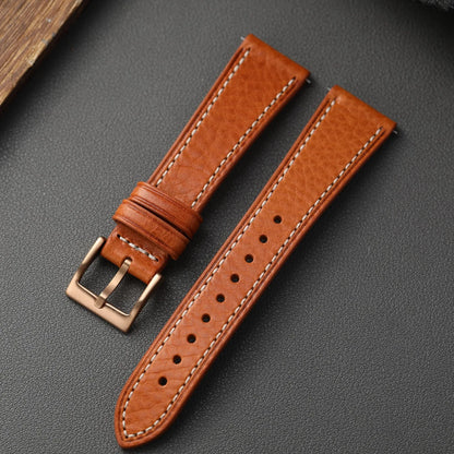 Cinturino in pelle italiana fatto a mano MBOX, 18 19 20 22MM, a sgancio rapido e flessibile, in pelle bovina a strato superiore, stile vintage S/M