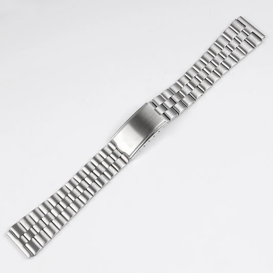 Bracelet de montre vintage en acier inoxydable brossé argenté 19*21mm pour SEIKO SKX 6138 6106 6119 4006 Sport 5, bracelet de poignet en métal
