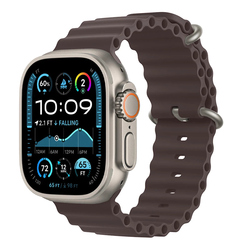 Bracelet Ocean pour Apple Watch Ultra 3 2, 49mm 46mm 44mm 40mm 45mm 41mm 42mm, Correa Bracelet iWatch Series 11 10 9 SE 8 7 6 5 4