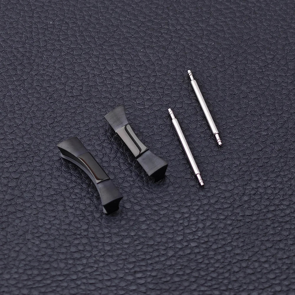 2 pièces 20mm extrémité incurvée lien Endlink pour bracelet de montre pour bracelet de montre bracelet en caoutchouc et en cuir connexion sans couture