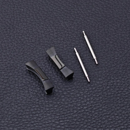 2 pièces 20mm extrémité incurvée lien Endlink pour bracelet de montre pour bracelet de montre bracelet en caoutchouc et en cuir connexion sans couture