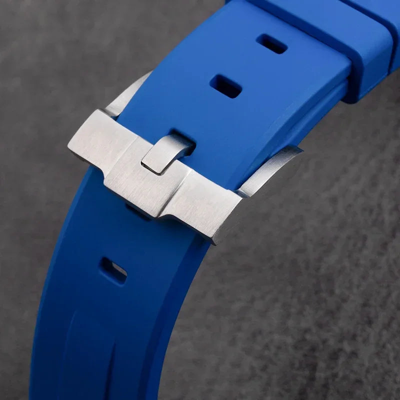 Cinturino per orologio in gomma fluorurata morbida, 21 mm, adatto per cinturino Rolex, nuovo cinturino Submariner Explorer 2, cinturino per orologio verde