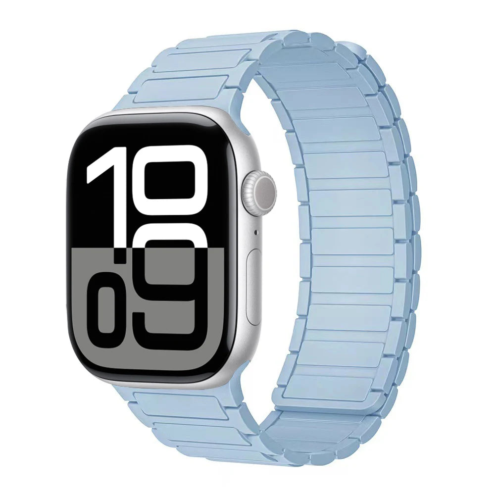 Correa con hebilla magnética para relojes Apple de 46 mm, 44 mm, 40 mm, 45 mm, 41 mm, 42 mm, correa de silicona para iWatch serie 11, 10, 9, 8, 7, 6, SE, Ultra 3