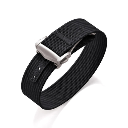Bracelet de montre en nylon côtelé Omega avec fermoir déployant 18mm 20mm 22mm, bracelet sport en caoutchouc FKM pour Swatch MoonSwatch