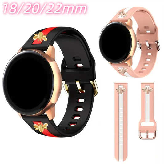 BUSKOZ Silikonarmband für Samsung Galaxy Watch 7 für Huawei Watch passend für Garmin/Fossil einfache Montage universelle Armbänder