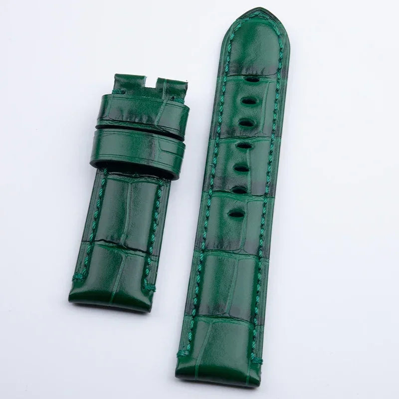 Accessoires universels, bracelet de montre en cuir de veau souple en bambou, 20/22/24mm, pour Tudor/TISSOT/Huawei/IWC/Omega, ceinture pour bracelet Panerai
